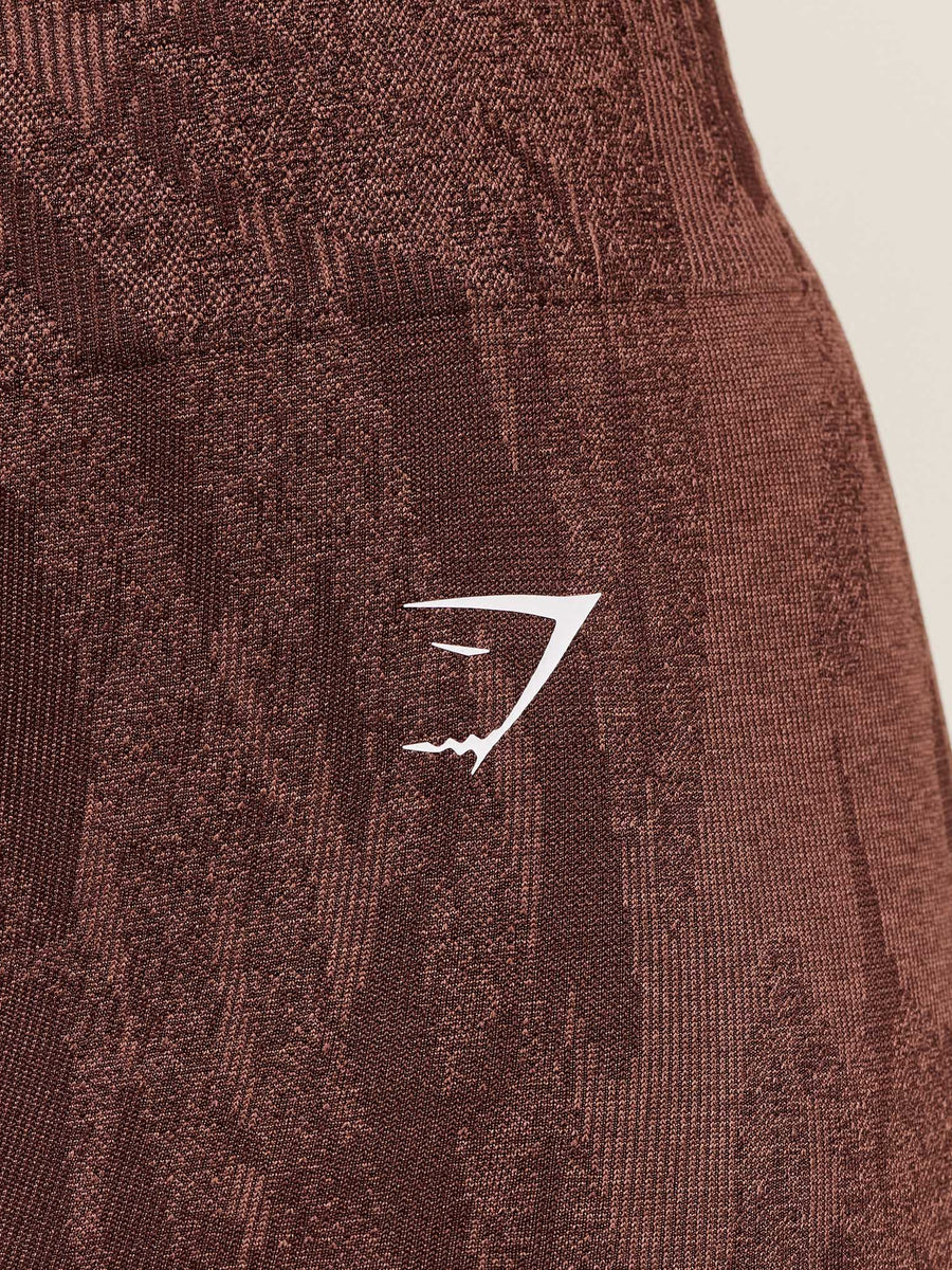 Gymshark Adapt Camo Seamless Shorts — Archive Brown/Soft Brown — 6