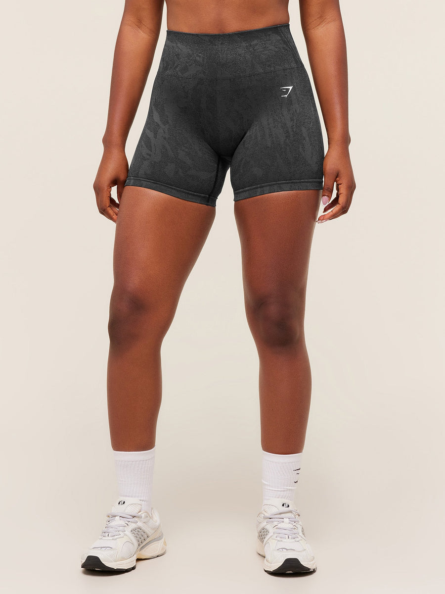 Gymshark Adapt Camo Seamless Shorts — Asphalt Grey/Black — 1