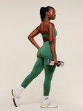 Gymshark Adapt Fleck x Whitney Leggings — Lift Green/Clay Green — 6