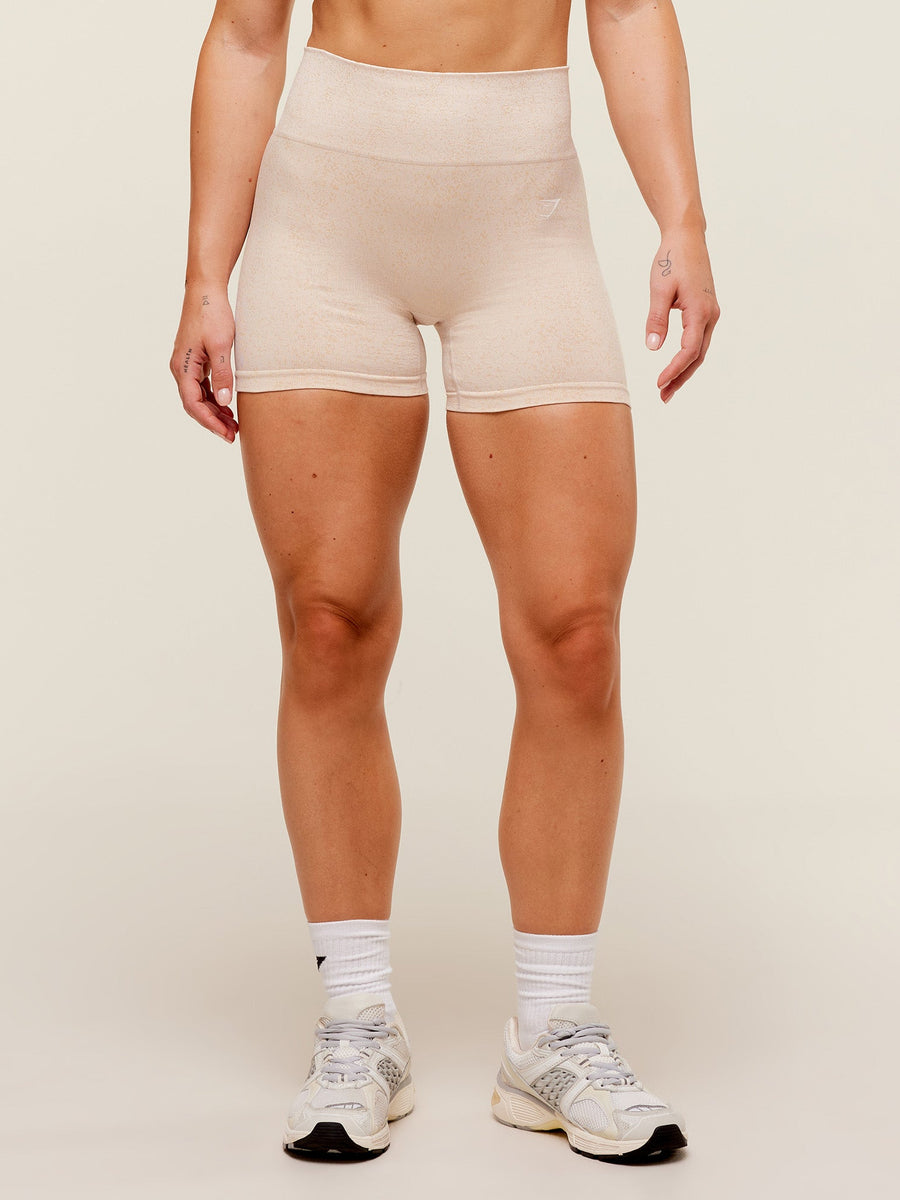 Gymshark Adapt Fleck Seamless Shorts — Coconut White — 1