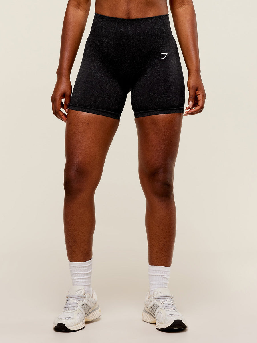 Gymshark Adapt Fleck Seamless Shorts — Black/Smokey Grey — 1