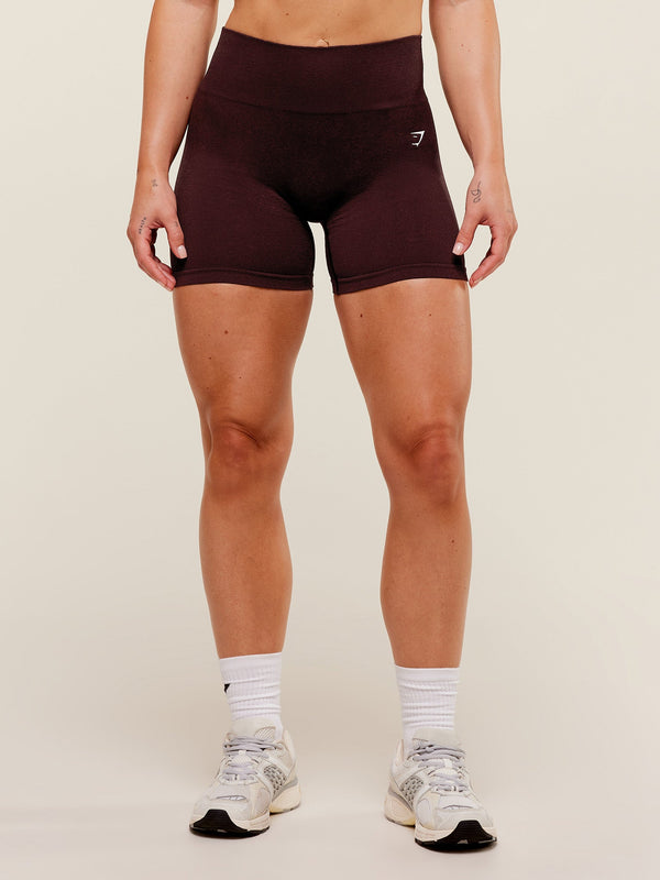 Gymshark Adapt Fleck Seamless Shorts — Cherry Purple/Rich Maroon