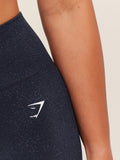 Gymshark Adapt Fleck Seamless Shorts — Heavy Blue/Iron Blue — 6