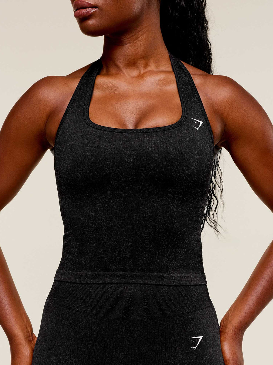 Gymshark Adapt Fleck x Whitney Tank With Shelf — Black — 5