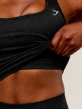 Gymshark Adapt Fleck x Whitney Tank With Shelf — Black — 4