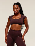 Gymshark Adapt Fleck x Whitney Short Sleeve Crop Top — Cherry Purple/Rich Maroon — 2