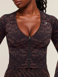 Gymshark Adapt Houndstooth Jacket — Black/Reset Pink — 4
