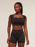 Gymshark Adapt Houndstooth Midi Top — Black/Chestnut Pink — 1