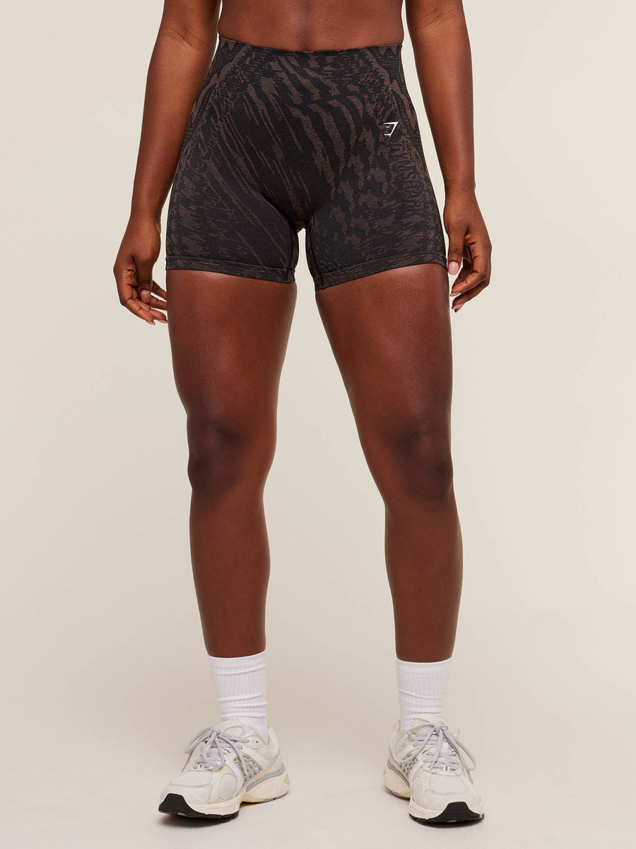 Gymshark Adapt Houndstooth Shorts — Black/Chestnut Pink — 1