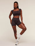 Gymshark Adapt Houndstooth Shorts — Black/Reset Pink — 6
