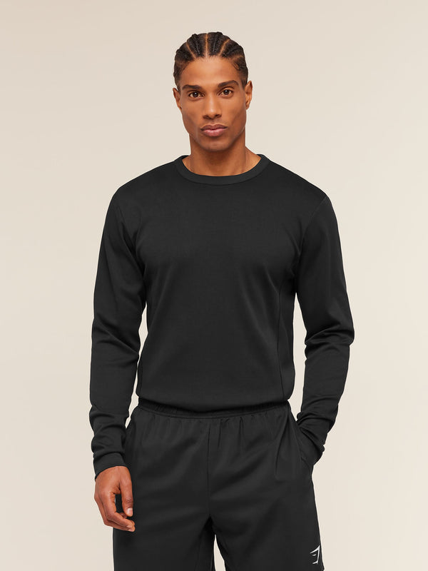 Gymshark Off Duty Long Sleeve T-Shirt — Black