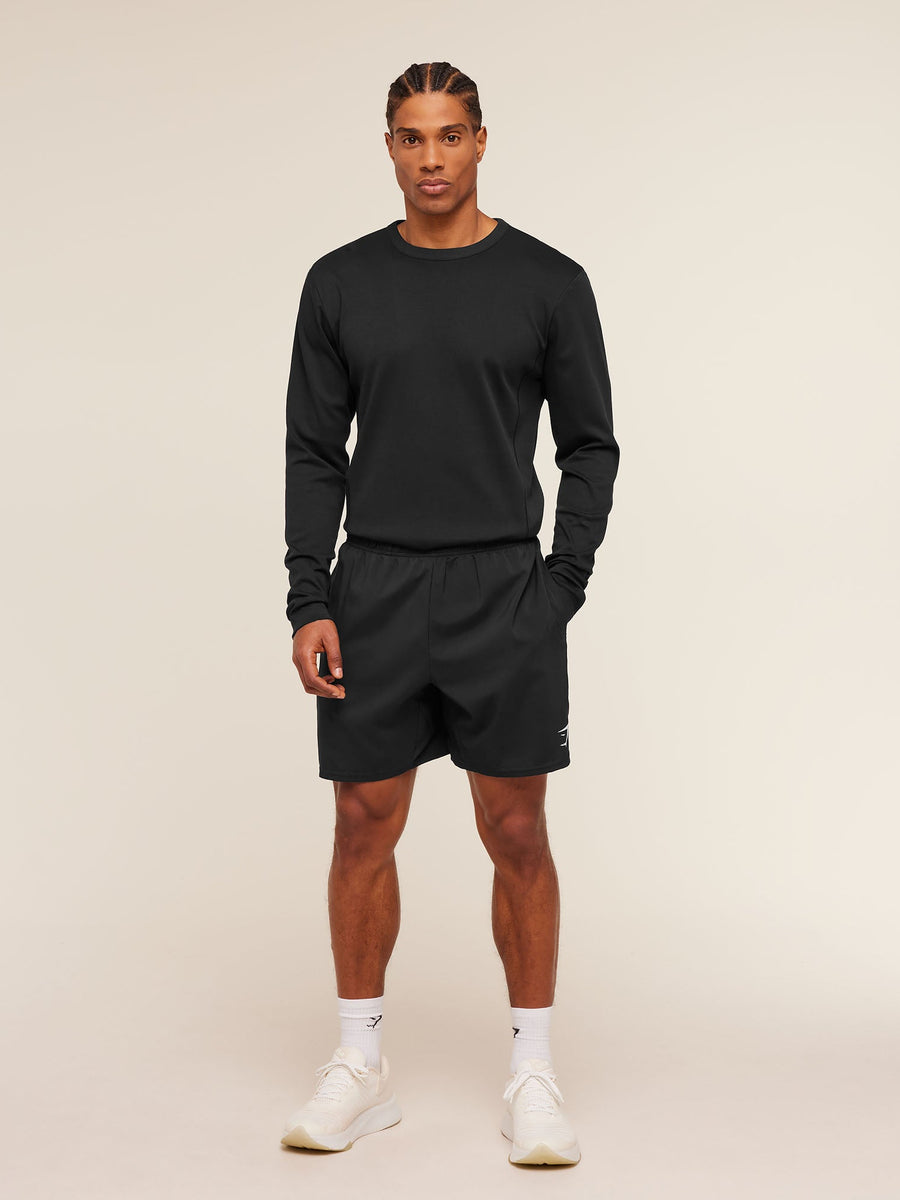 Gymshark Off Duty Long Sleeve T-Shirt — Black — 4