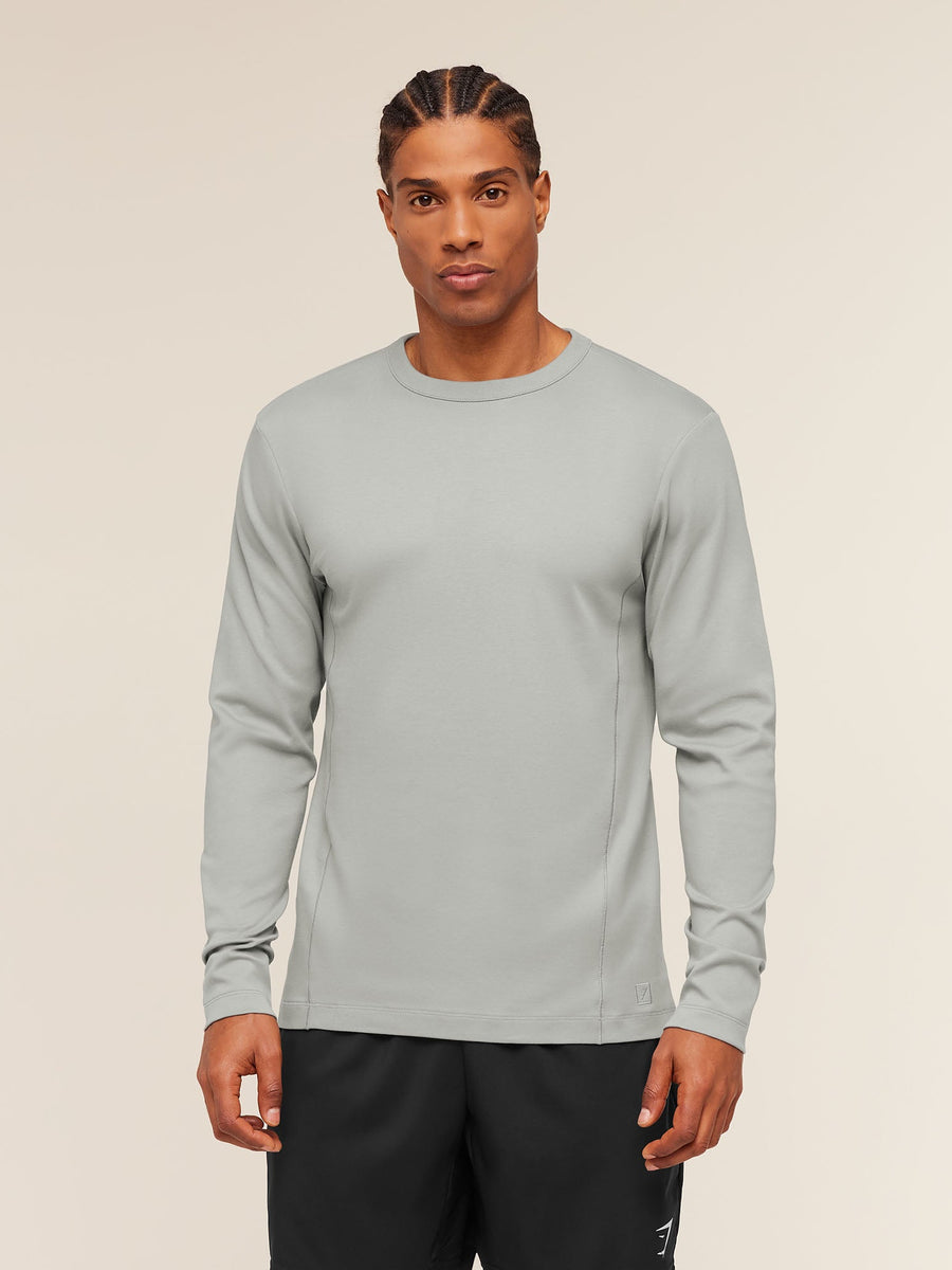 Gymshark Off Duty Long Sleeve T-Shirt — Smokey Grey — 5