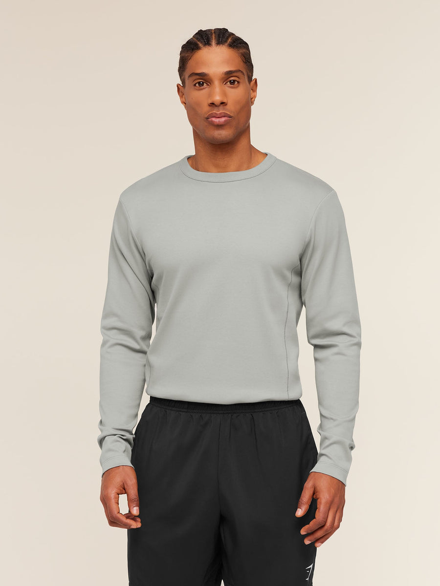 Gymshark Off Duty Long Sleeve T-Shirt — Smokey Grey — 1