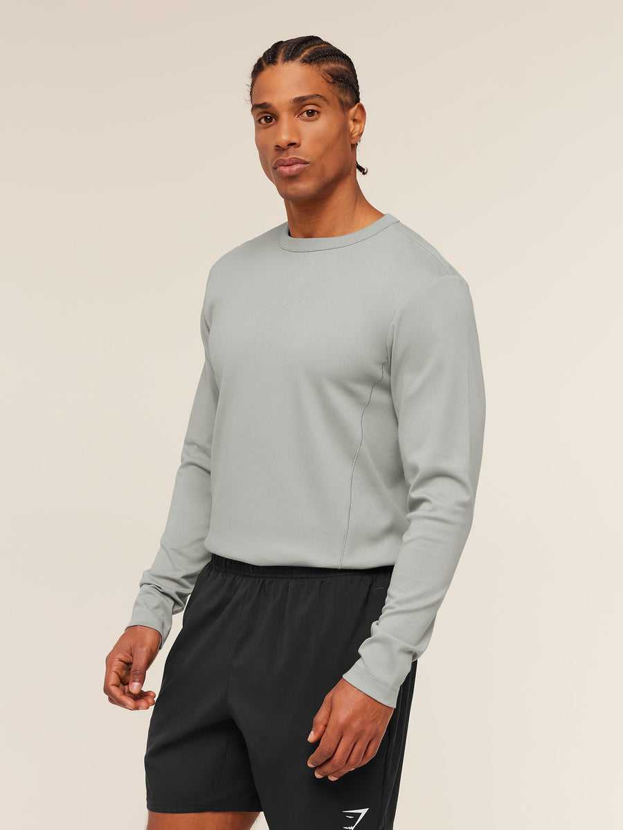Gymshark Off Duty Long Sleeve T-Shirt — Smokey Grey — 3