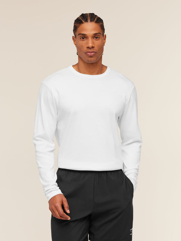 Gymshark Off Duty Long Sleeve T-Shirt — White