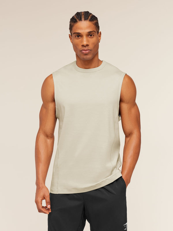 Gymshark Off Duty Tank — Pebble Grey