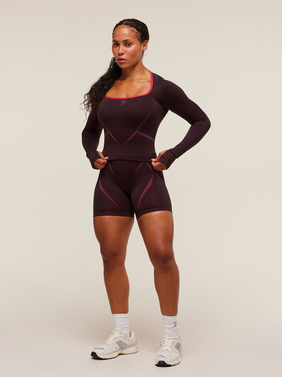 Gymshark Apex Lift Seamless Short — Cherry Purple/Build Pink — 4