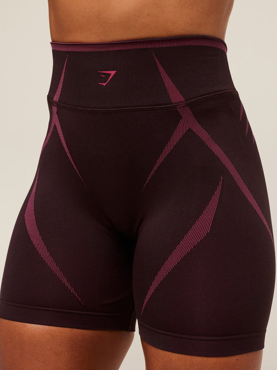 Gymshark Apex Lift Seamless Short — Cherry Purple/Build Pink — 6