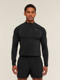 Gymshark Apex Seamless 1/4 Zip — Black/Dark Grey — 5