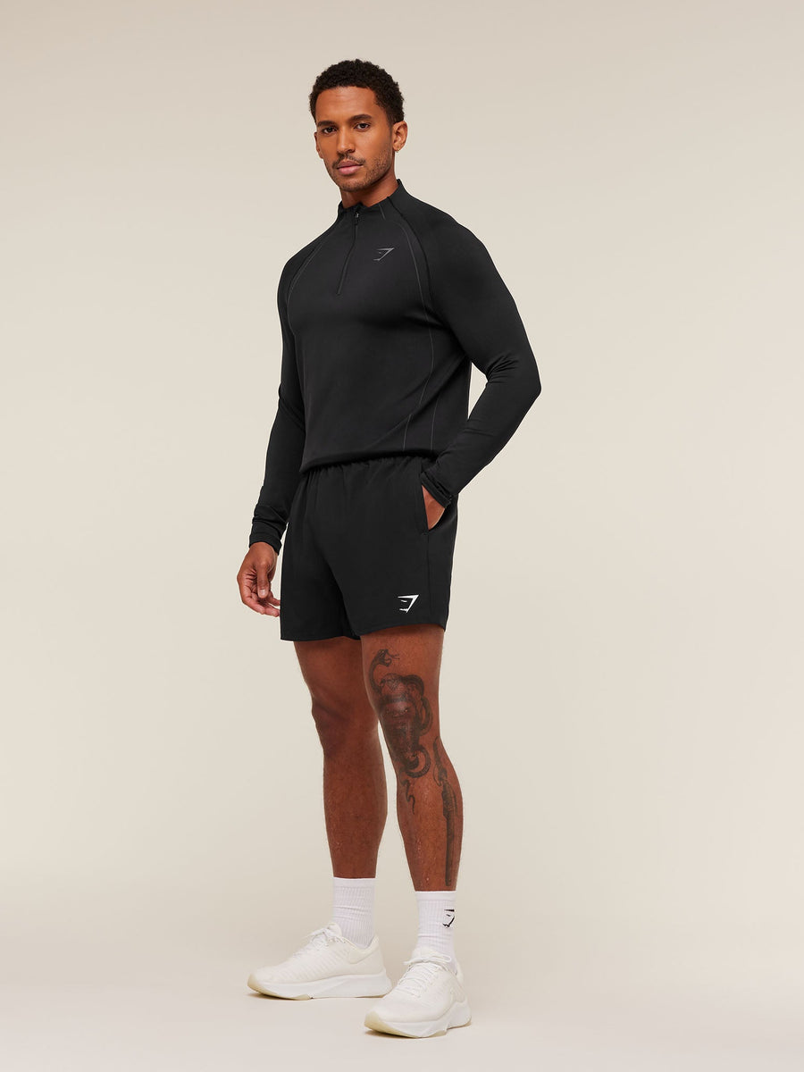Gymshark Apex Seamless 1/4 Zip — Black/Dark Grey — 4