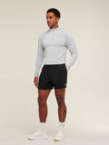 Gymshark Apex Seamless 1/4 Zip — Light Grey/Medium Grey — 4