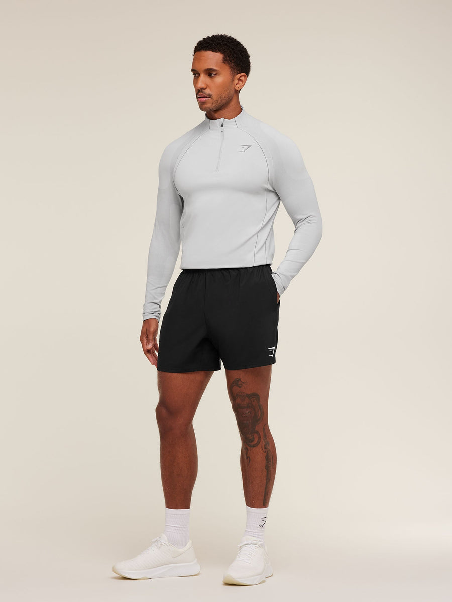 Gymshark Apex Seamless 1/4 Zip — Light Grey/Medium Grey — 4