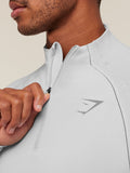 Gymshark Apex Seamless 1/4 Zip — Light Grey/Medium Grey — 6