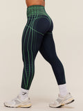 Gymshark Apex Seamless Leggings — Heavy Blue/Active Green — 3