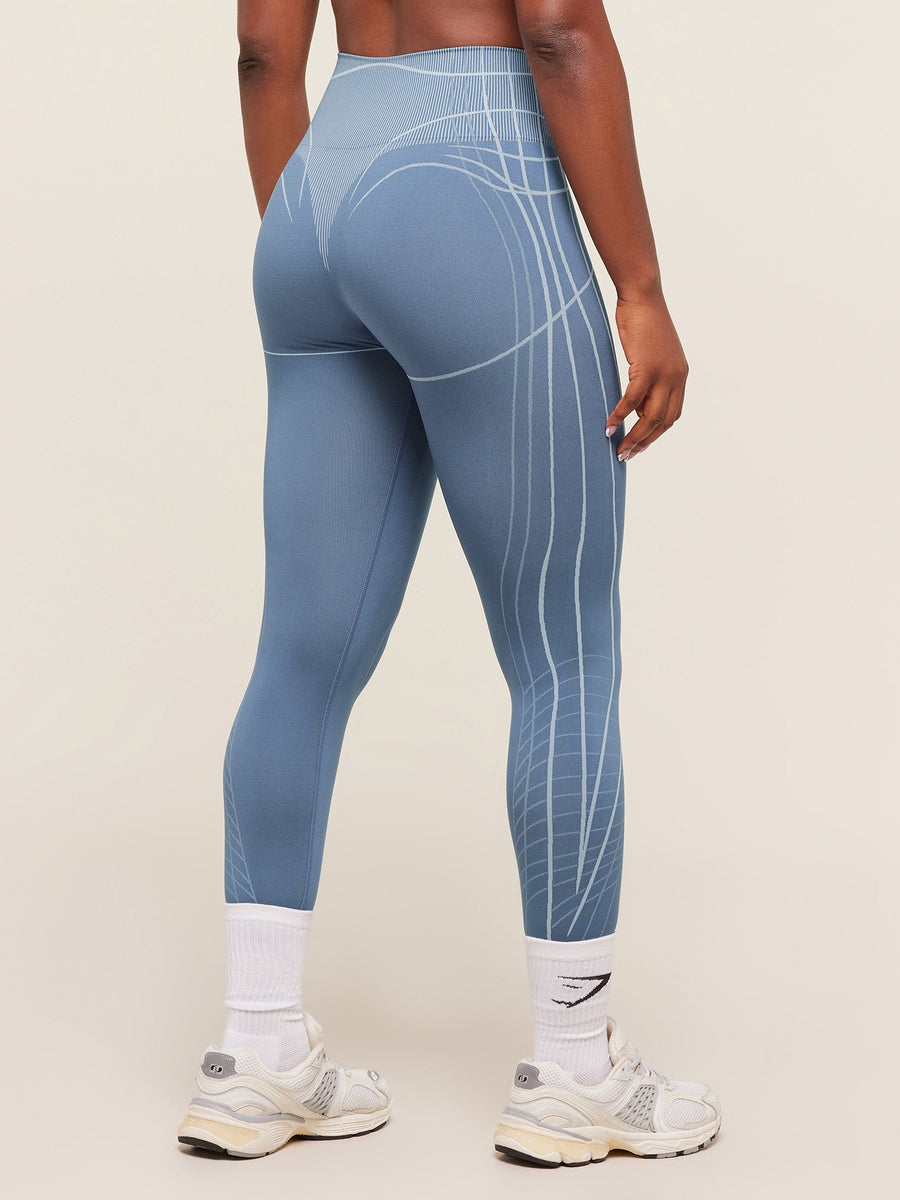 Gymshark Apex Seamless Leggings — Worn Blue/Gentle Blue — 2