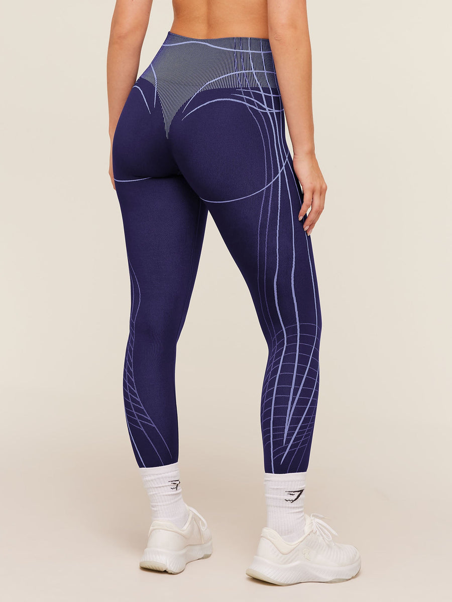 Gymshark Apex Seamless Leggings — Indigo Purple/Chilled Blue — 2
