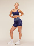 Gymshark Apex Seamless Strappy Sports Bra — Indigo Purple/Chilled Blue — 6