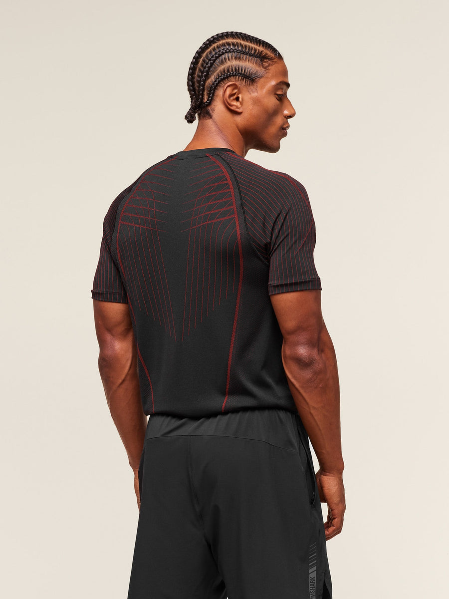Gymshark Apex Seamless T-Shirt — Black/Carmine Red — 2
