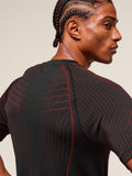 Gymshark Apex Seamless T-Shirt — Black/Carmine Red — 6