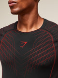 Gymshark Apex Seamless T-Shirt — Black/Carmine Red — 5