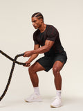 Gymshark Apex Seamless T-Shirt — Black/Carmine Red — 8