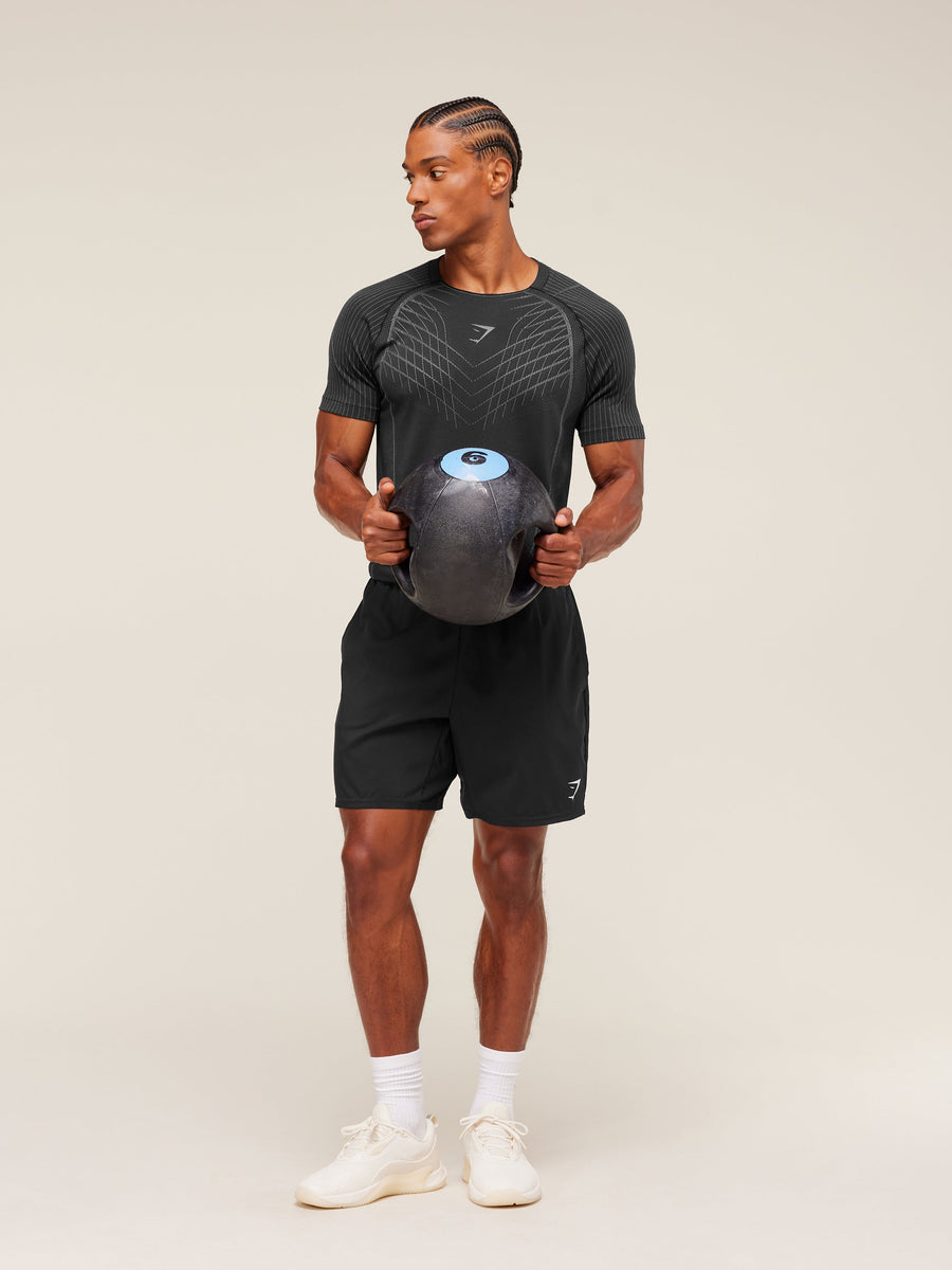 Gymshark Apex Seamless T-Shirt — Black/Dark Grey — 7