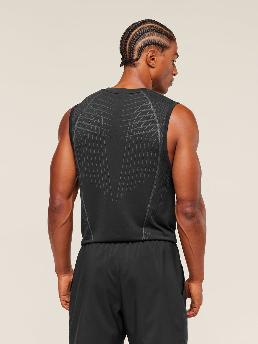 Gymshark Apex Seamless Tank — Black/Dark Grey — 3