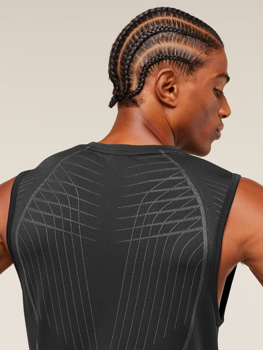 Gymshark Apex Seamless Tank — Black/Dark Grey — 4