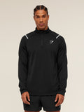 Gymshark Arrival Contrast 1/4 Zip — Black — 4