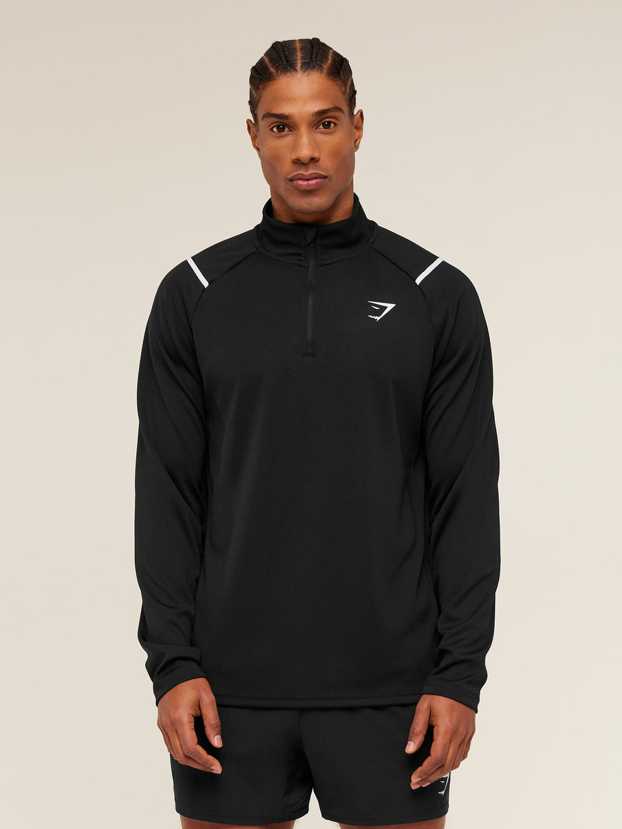 Gymshark Arrival Contrast 1/4 Zip — Black — 4