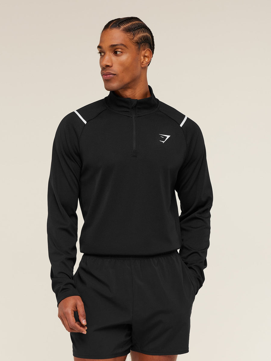 Gymshark Arrival Contrast 1/4 Zip — Black — 1