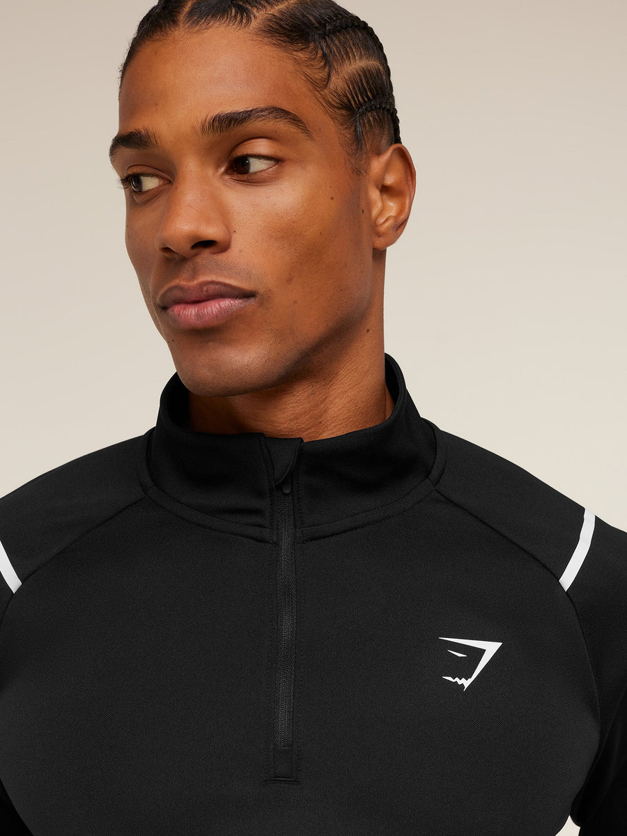 Gymshark Arrival Contrast 1/4 Zip — Black — 7