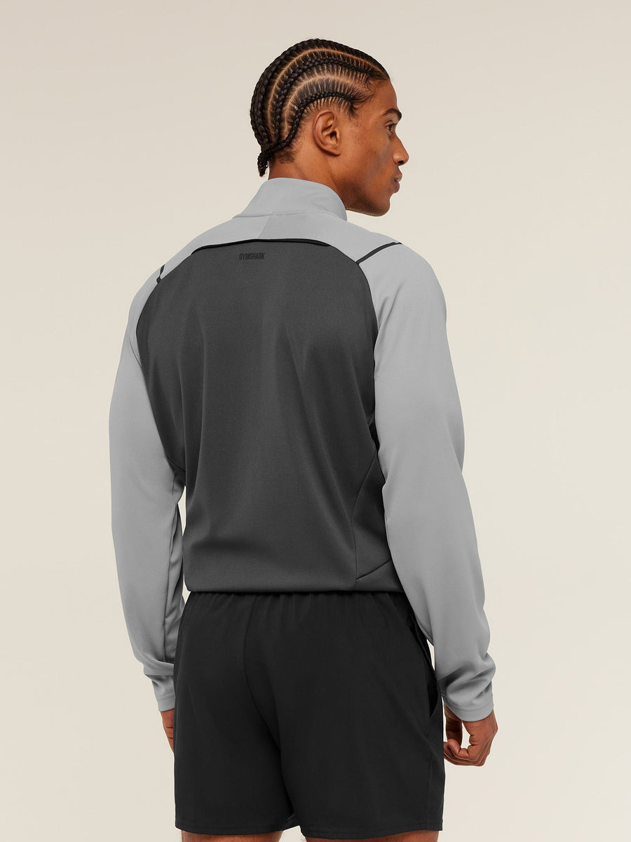 Gymshark Arrival Contrast 1/4 Zip — Smokey Grey / Grey — 2