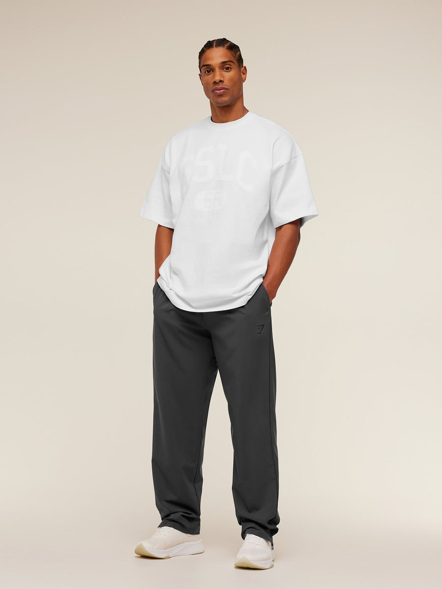 Gymshark Arrival Contrast Pants — Grey/Black — 4
