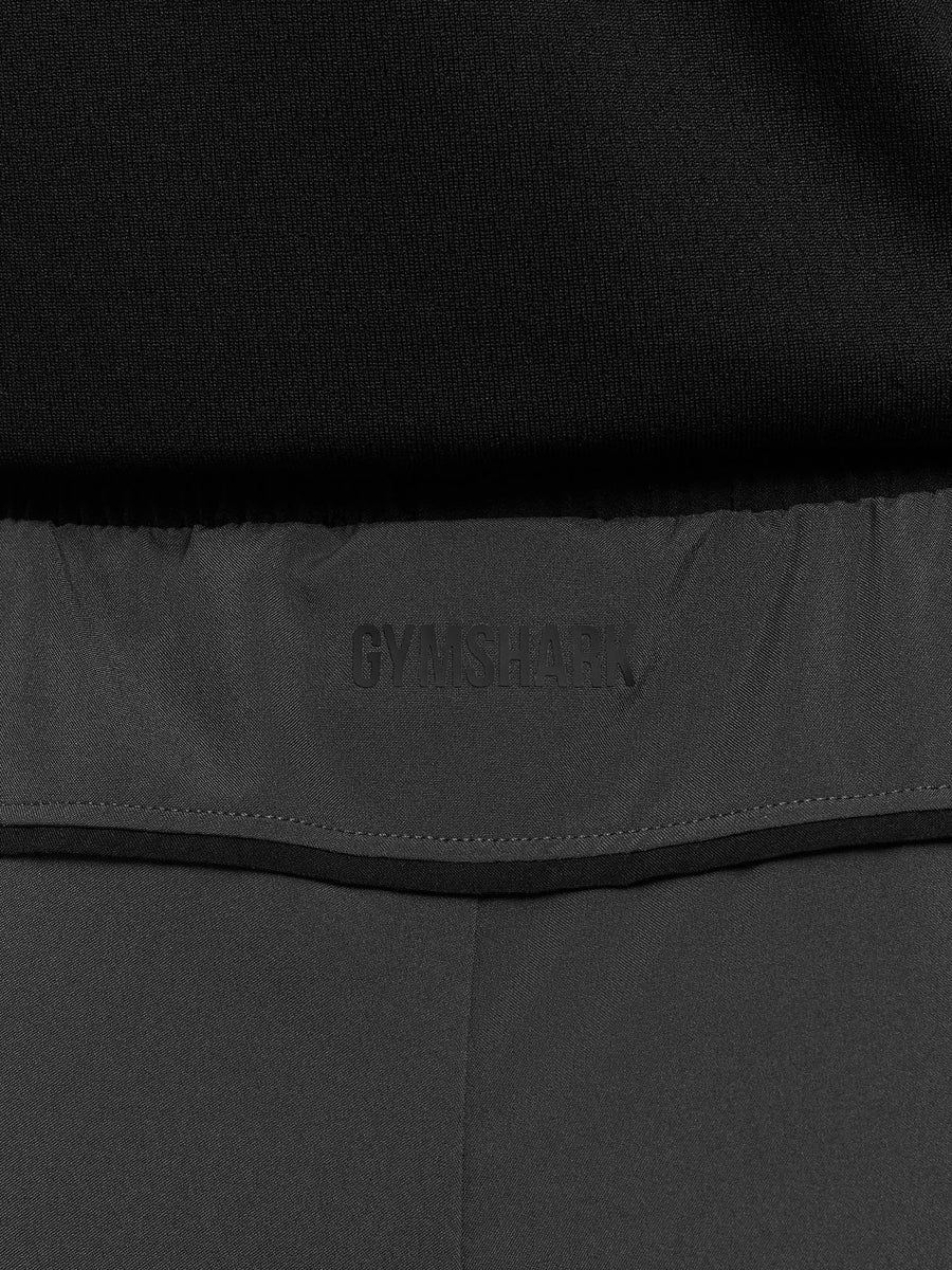 Gymshark Arrival Contrast Shorts — Grey/Black — 6