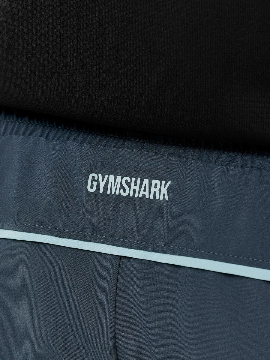 Gymshark Arrival Contrast Shorts — Stealth Blue /  Flow Blue — 6