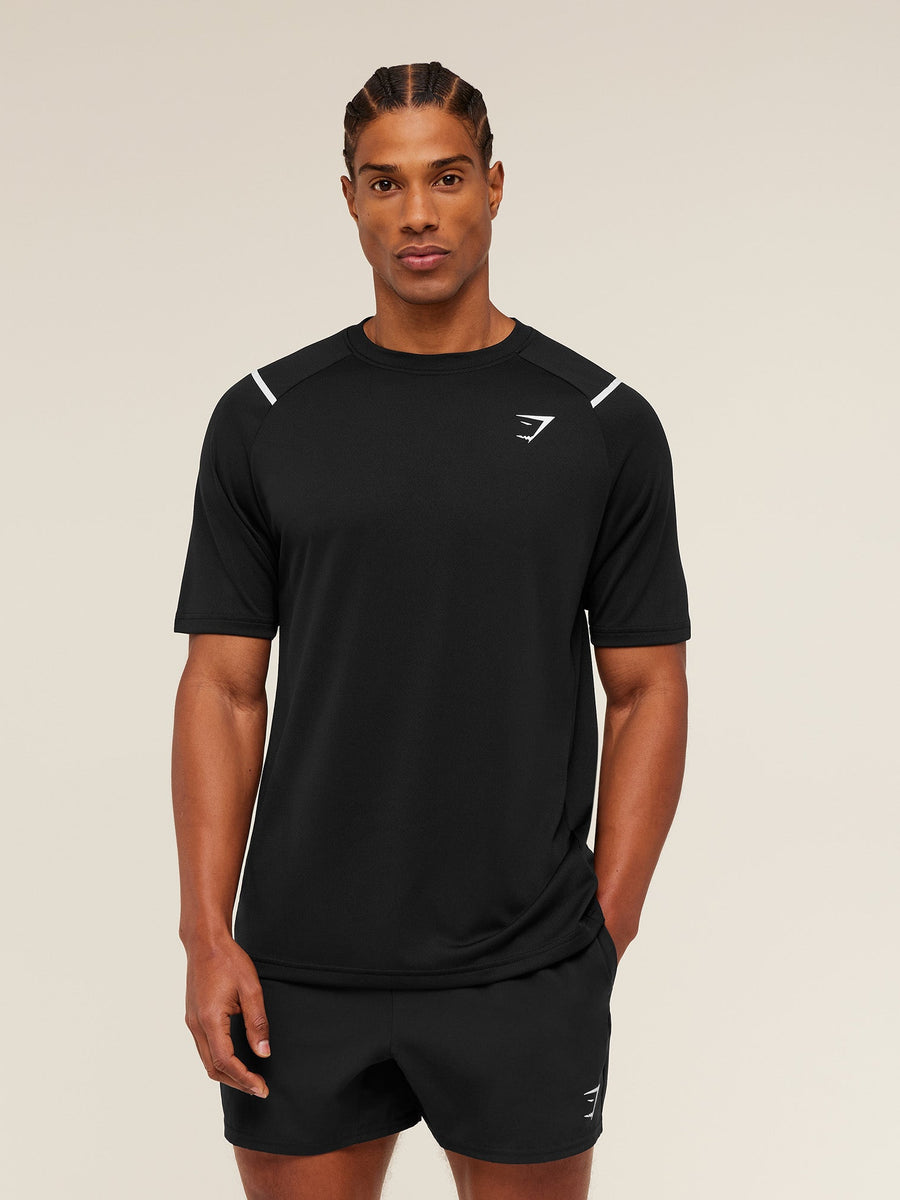 Gymshark Arrival Contrast T-Shirt — Black — 4