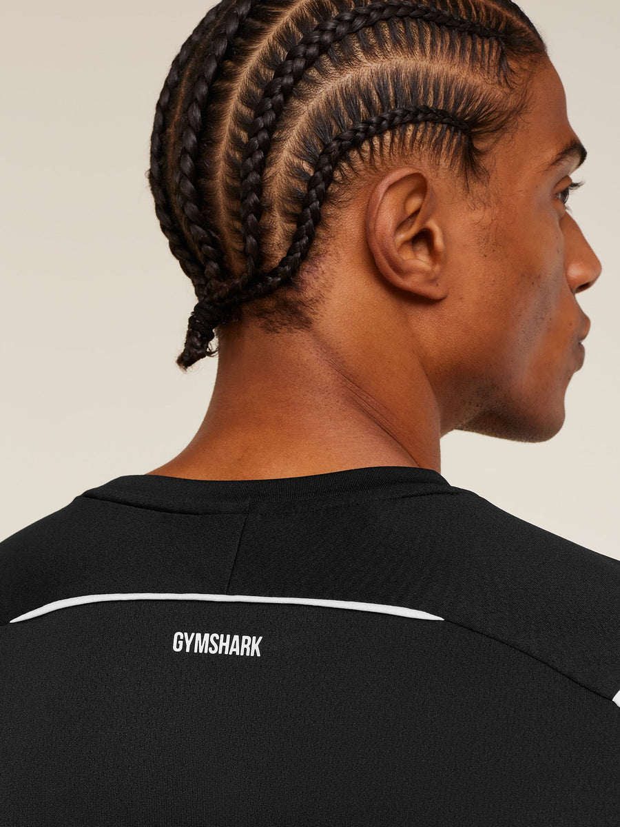 Gymshark Arrival Contrast T-Shirt — Black — 6