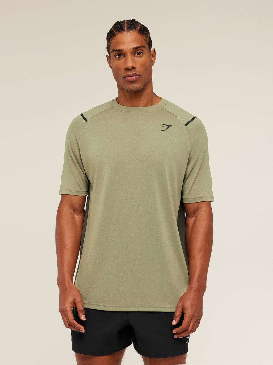Gymshark Arrival Contrast T-Shirt — Grounded Green /  Strength Green — 4